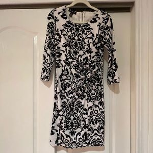 INC Black and White Dress